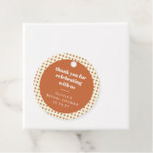 モダンなテラコッタドット ブライダルシャワー カスタム サンクス フェイバータグ (インサイチュ)