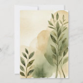 モダンなテラコッタ＆セージ カップルシャワー 招待状 (裏面)