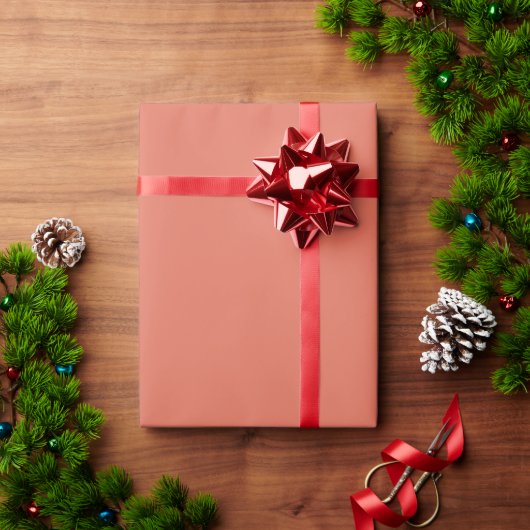 モダンなテラコッタ ラッピングペーパー (クリスマスギフト)