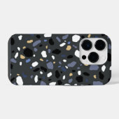 モダンなテラゾ石のテクスチャ柄 iPhoneケース (裏面横)