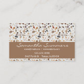 モダンなテラッツォのロックのようなパターン アートデコ 名刺 (裏面)