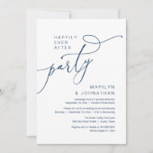 モダンなディナーレセプション Happily Ever After Party 招待状 (正面)