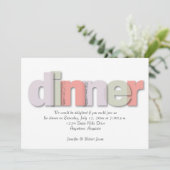 モダンなディナー・パーティ 招待状 (スタンド正面)