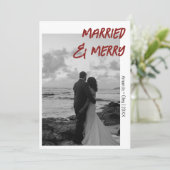 モダンなディープバーガンディーの結婚と喜びの装飾 シーズンカード (スタンド正面)