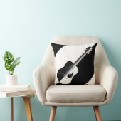 モダンなデザイナー白黒ギター クッション (椅子)