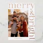 モダンなデザインで大きくて明るく陽気 箔シーズンカード (正面)