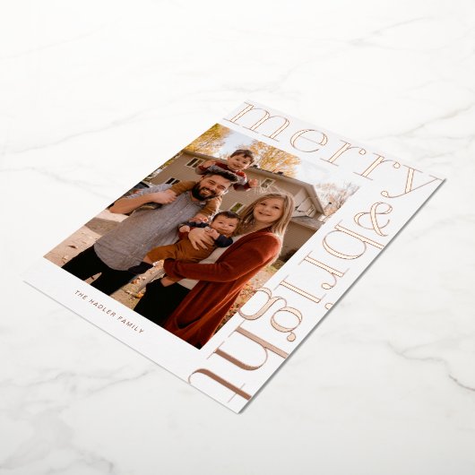 モダンなデザインで大きくて明るく陽気 箔シーズンカード (回転した状態)