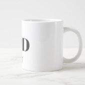 モダンなデザインの信仰スローガン ジャンボコーヒーマグカップ (右)