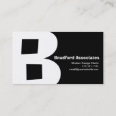 モダンなデザインの大きいレトロBのモノグラムのリバーシブル 名刺 (裏面)