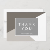 モダンなデザインの感謝カード | サンクスカード 招待状 (正面/裏面)