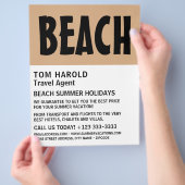 モダンなデザインの旅行代理店 広告チラシ チラシ (手)