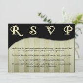 モダンなデザインの波およびストライプでカスタムな招待状 招待状 (スタンド正面)