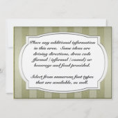 モダンなデザインの波およびストライプでカスタムな招待状 招待状 (裏面)