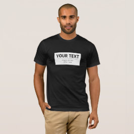 モダンなデザインの編集可能なテキスト | 白黒 Tシャツ
