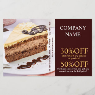 モダンなデザート カップケーキ ケーキ ベーカリー チラシ