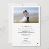 モダンなデジタルプリント ウェディングフォト サンクス 招待状 (裏面)