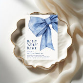 モダンなデニムの誕生日パーティー 招待状