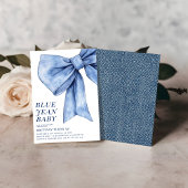 モダンなデニムの誕生日パーティー 招待状