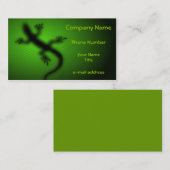 モダンなトカゲのシルエット 名刺 (正面/裏面)