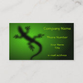 モダンなトカゲのシルエット 名刺 (正面)