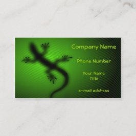 モダンなトカゲのシルエット 名刺