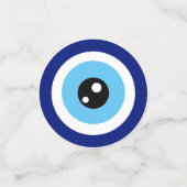 モダンなトルコの邪眼保護 コンフェッティ (スモール正面)