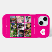 モダンなトレンディなカスタム9枚フォトコラージュモノグラム Case-Mate iPhoneケース (裏面 (横))