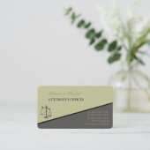 モダンなトレンディーによって傾けられるストライプな弁護士弁護士 名刺 (スタンド正面)