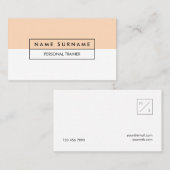 モダンなトレーナーのきれいなパステル調のモモの名刺 名刺 (正面/裏面)