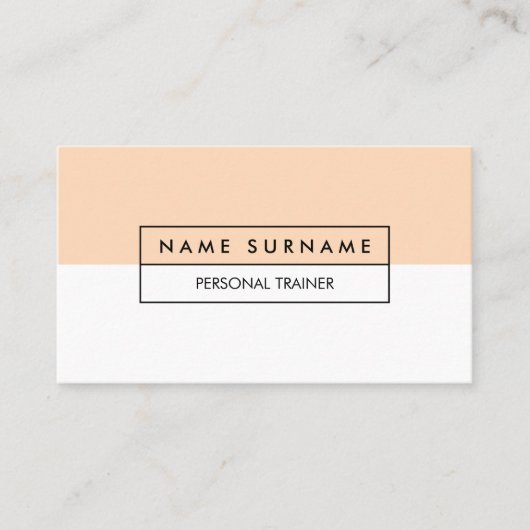 モダンなトレーナーのきれいなパステル調のモモの名刺 名刺 (正面)