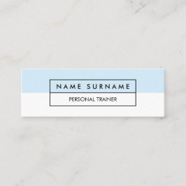 モダンなトレーナーのパステル調の青い小型名刺 スキニー名刺