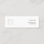 モダンなトレーナーのパステル調の青い小型名刺 スキニー名刺 (裏面)