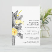 モダンなトロピカルウェディングレセプション招待状 招待状 (スタンド正面)