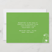 モダンなトロピカルグリーンとホワイトの結婚式招待状 招待状 (裏面)