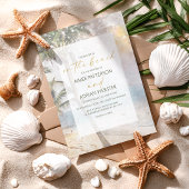 モダンなトロピカルビーチウェディング招待状 招待状