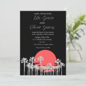 モダンなトロピカルビーチオーシャンウェディング招待状 招待状 (スタンド正面)