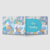 モダンなトロピカルビーチコーストウェディング ゲストブック (全面)