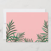 モダンなトロピカルファッションイラストのハネムーン 招待状 (裏面)