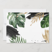 モダンなトロピカル抽象絵画のウェディング セーブザデート (裏面)