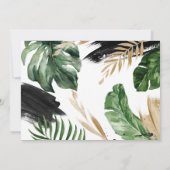 モダンなトロピカル抽象絵画ウェディングフォト セーブザデート (裏面)