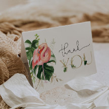 モダンなトロピカル フラミンゴ ベビーシャワーまたは誕生日