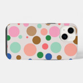 モダンなドット柄パターン iPhoneケース (裏面横)