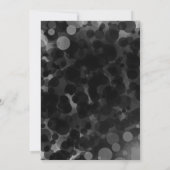 モダンなドット 白黒 パーティー招待状 招待状 (裏面)