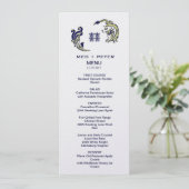 モダンなドラゴンフェニックスの中国のな結婚式メニュー メニュー (スタンド正面)