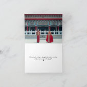 モダンなドラゴンフェニックスの二重XIの結婚式のありがとう サンキューカード (内部)