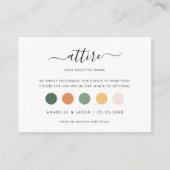 モダンなドレスコード ウェディング ゲスト用QRコード エンクロージャーカード (正面)