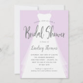 モダンなドレス EDITABLE COLOR ブライダルシャワー招待状 招待状 (正面)