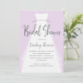 モダンなドレス EDITABLE COLOR ブライダルシャワー招待状 招待状 (スタンド正面)