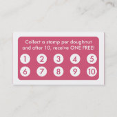 モダンなドーナツロイヤリティカード ロイヤリティカード (裏面)