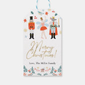 モダンなナチュクラッカーのクリスマスホリデー ギフトタグ (裏面)